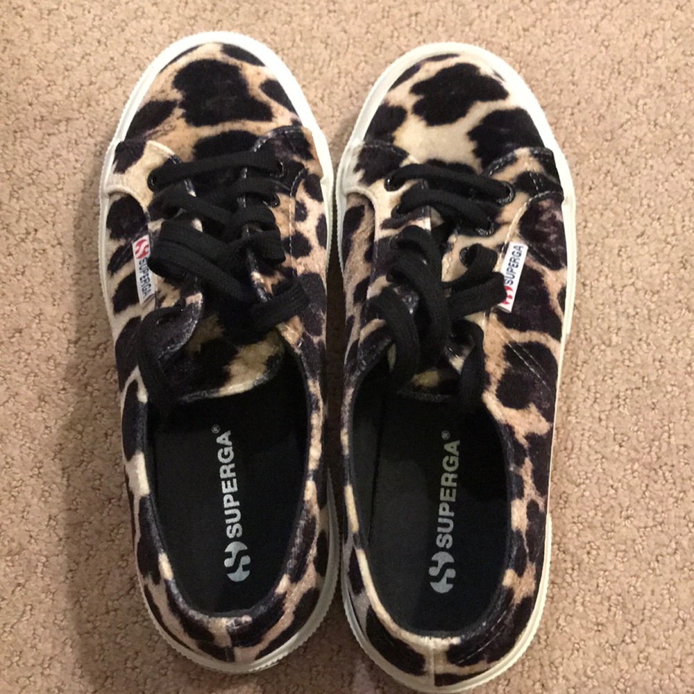 Ladies Superga animal print sneakers